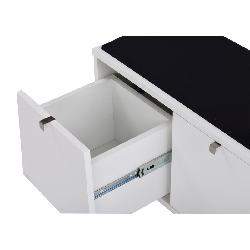 RO Confe Bench 3 Drawers White/Black